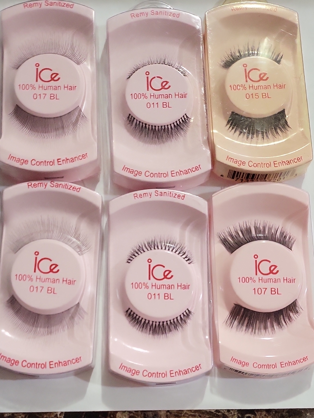 Ice 100% Human Hair Eyelashes - Black Variety 6 Pack